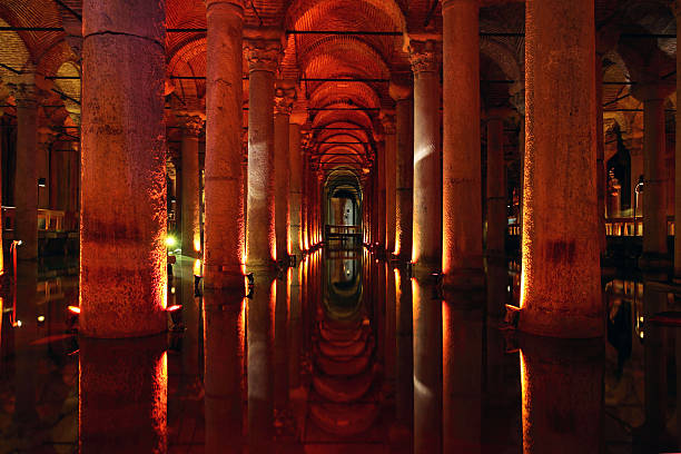 underground basilica cistern - yerebatan sarnıcı fotoğraflar stok fotoğraflar ve resimler