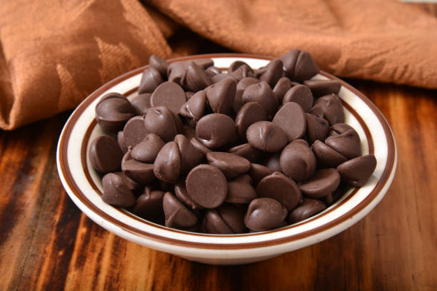 istock Bowl of dark chocolate chips 1258051483