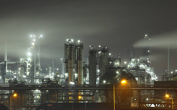 istock Petrochemical Plant At Night 125806246