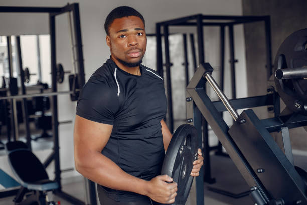 istock A handsome black man is engaged in a gym 1258071709