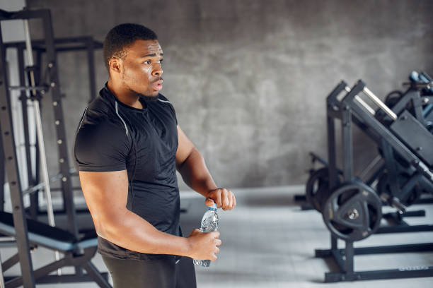 istock A handsome black man is engaged in a gym 1258071861