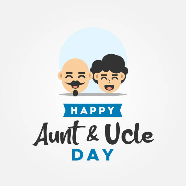 szczęśliwa ciotka i wujek dzień vector design ilustracja do świętowania moment - uncle stock illustrations