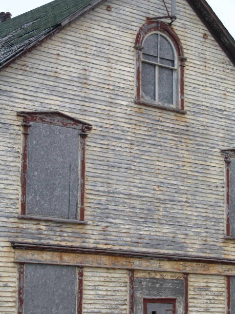 istock windows on weathered building in Twillingate Newfoundland 2005 1258085234