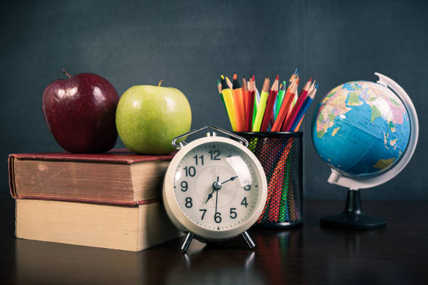 istock Back to School Concept with Stationery and Blackboard 1258088366