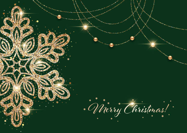 weihnachten neujahr design - christmas gold green backgrounds stock-grafiken, -clipart, -cartoons und -symbole