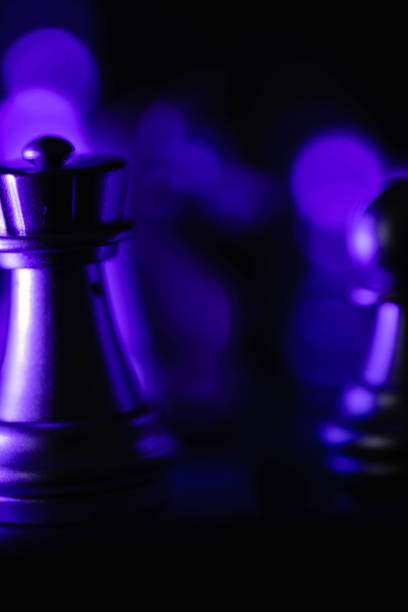 istock Chess board game. Strategy ideas concept business futuristic graphic icon. 1258099916