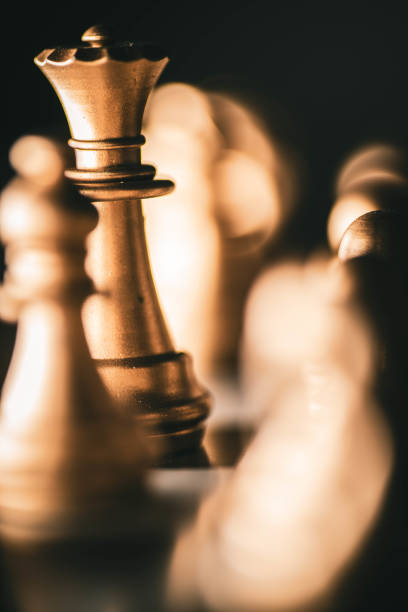 istock Chess board game. Strategy ideas concept business futuristic graphic icon. 1258099965