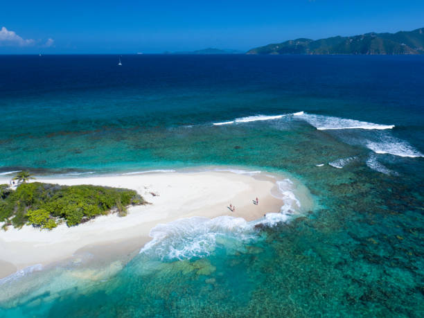 istock Aerial view of Sandy Spit, British Virgin Islands 1258101698