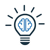 istock Brainstorming, creative idea icon design 1258101935