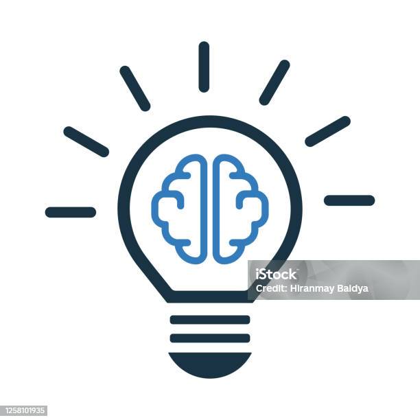 Brainstorming Creative Idea Icon Design Stock Illustration - Download Image Now - Icon, Contemplation, Light Bulb