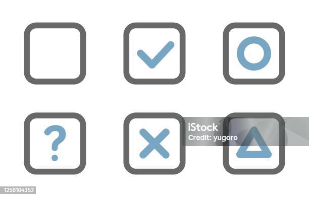 Check Box Variants Set Of Various Check Boxes Stock Illustration - Download Image Now ...