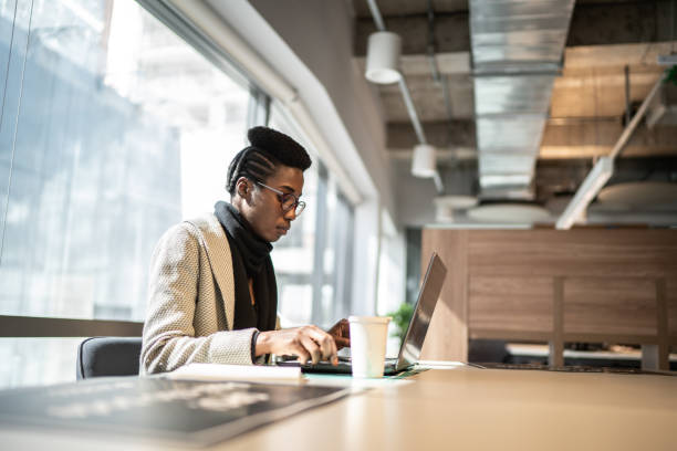 istock Businesswoman working in an office 1258107676