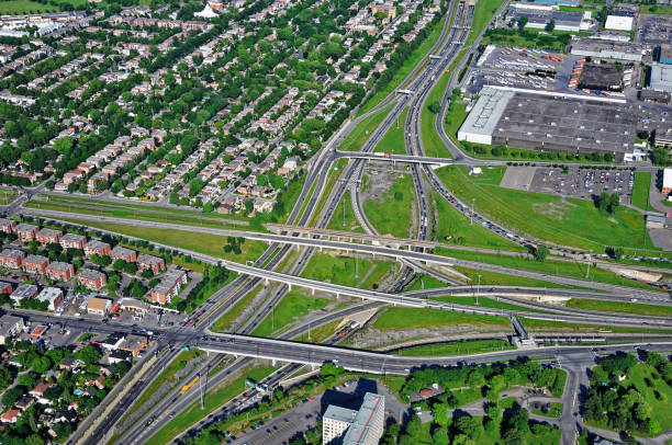 istock Aerial view of a highway interchange 1258113666