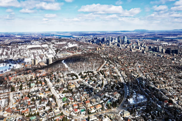 istock Aerial view of Westmount in winter 1258113691