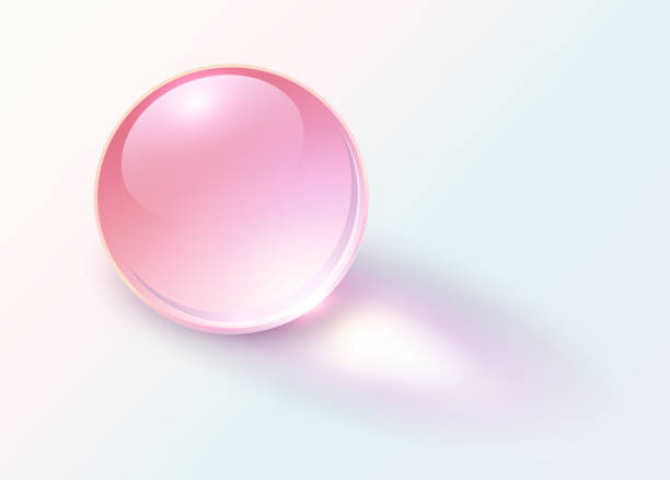 ilustrações de stock, clip art, desenhos animados e ícones de background with shiny pink sphere - sphere water drop symbol