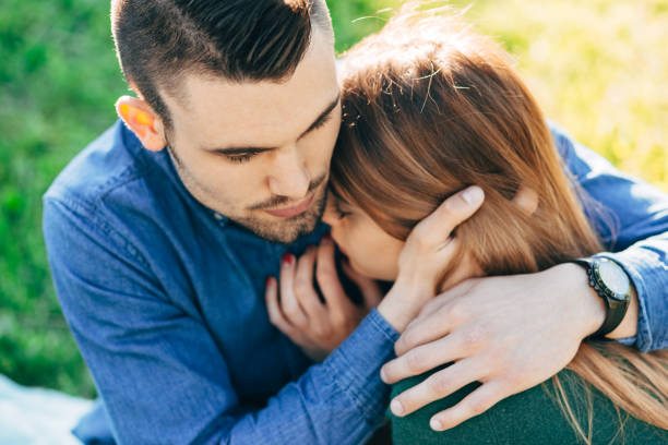 istock Young couple dating 1258118128