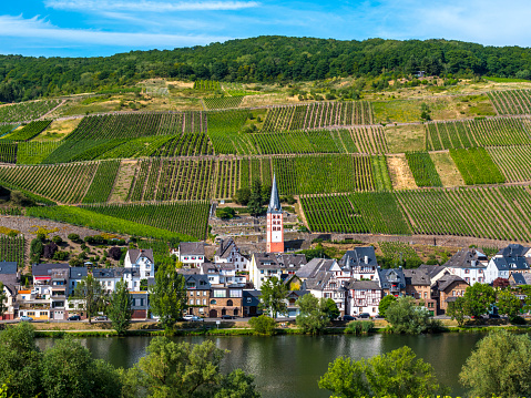 View of Bremm at the Mosel, Germany.