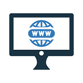 istock Domain registration icon / vector graphics 1258121042