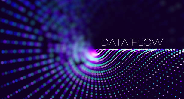 Big data. Security technology digital wave background concept. Bigdata abstract vector background. Binary code structure. Wave flow. Data radar stream. Big data. Security technology digital wave background concept. Bigdata abstract vector background. Binary code structure. Data radar stream. stream flow stock illustrations