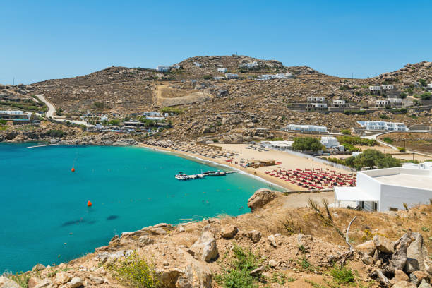 istock Super Paradise beach, Mykonos island, Greece 1258127211