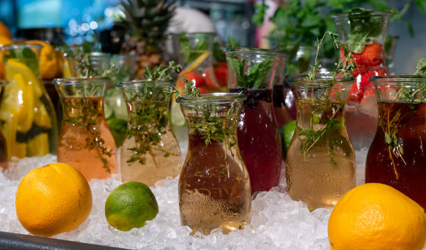 istock beautiful homemade herbal tea infusions on ice with fruit and condiments 1258127431