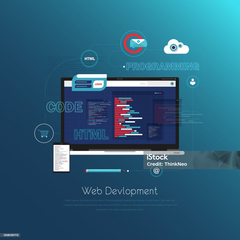 Software Web Development Programming Concept Stock Illustration ...