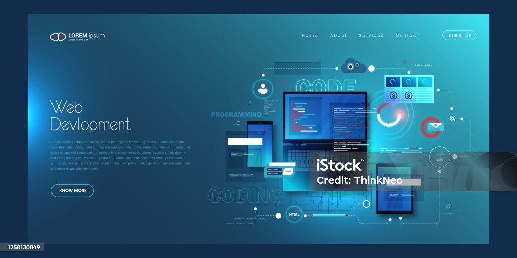 Website App Design Development Technology Software Code Programming Ui ...
