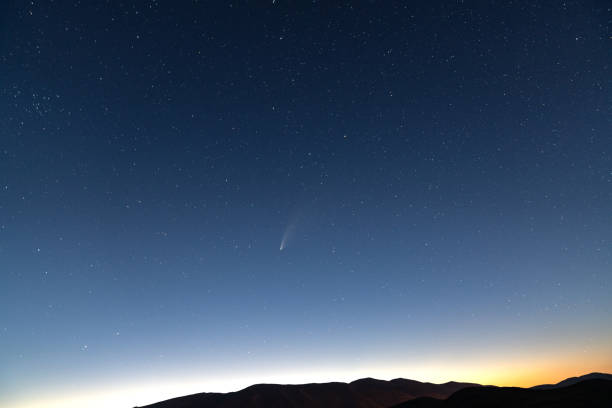 istock Sky With Comet NEOWISE In Dusk 1258142898