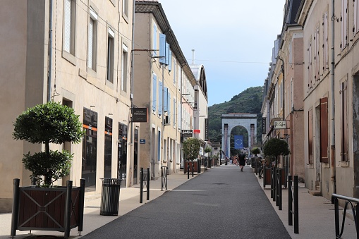 Joseph Peala street in Tain, town of Tain l'Hermitage, department of Drome, France