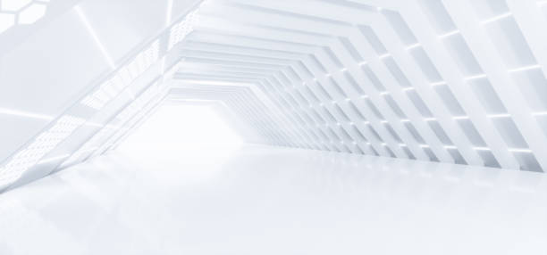 istock Abstract Futuristic empty floor and room Sci-Fi Corridor With light for showcase,room,interior,display products.Modern Future cement floor and wall background technology interior concept.3d render 1258145243