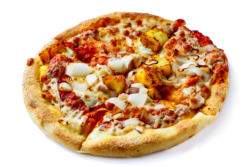 Paneer Pizza is an indian version of Italian dish topped with Cottage Cheese