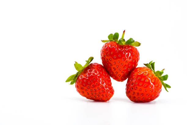 istock Strawberries on a white background. No people. Copy space 1258145998