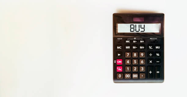 istock black calculator with text Buy on the white background 1258148848