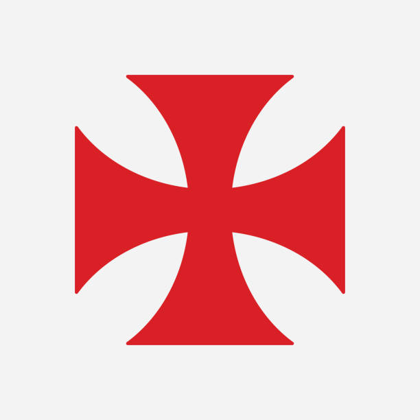 ilustraciones, imágenes clip art, dibujos animados e iconos de stock de símbolo de la cruz de malta o amalfi - templarios