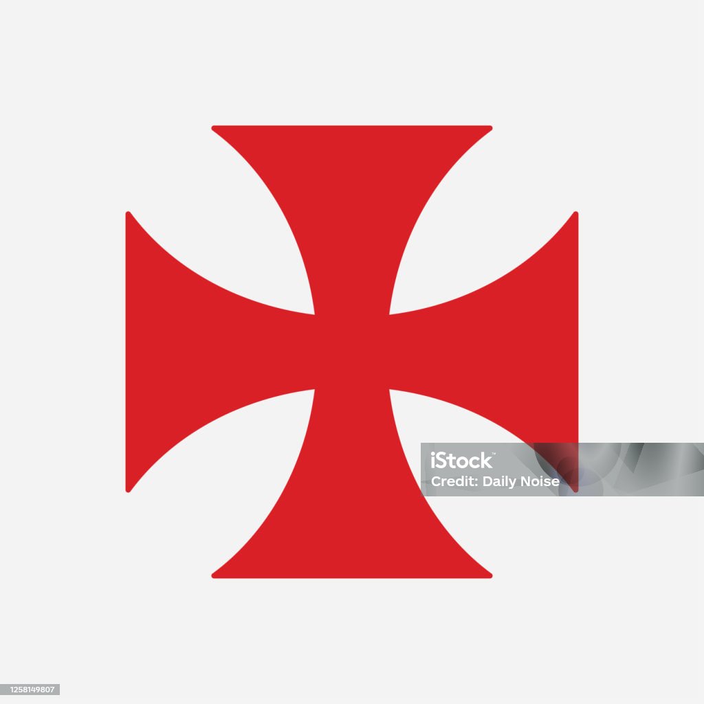 Symbol of the cross of Malta or Amalfi Vector art of the symbol of the cross of the Order of the Knights of Malta. Knights Templar stock vector Symbol of the cross of Malta or Amalfi Vector art of the symbol of the cross of the Order of the Knights of Malta. Knights Templar stock vector