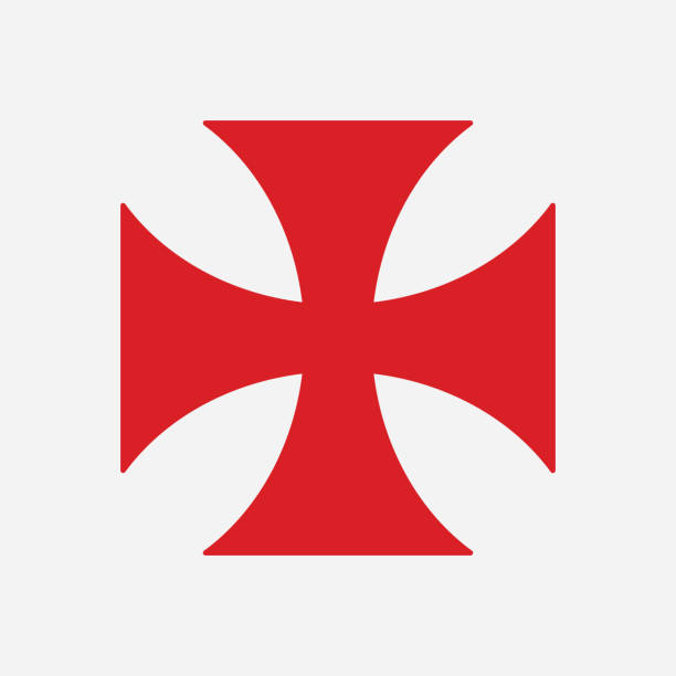Symbol of the cross of Malta or Amalfi Vector art of the symbol of the cross of the Order of the Knights of Malta. knights templar symbols stock illustrations