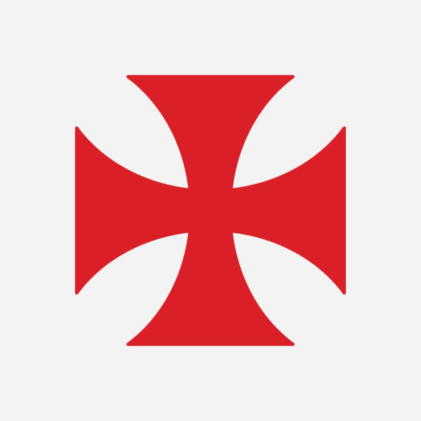 Symbol of the cross of Malta or Amalfi Vector art of the symbol of the cross of the Order of the Knights of Malta. knights templar stock illustrations