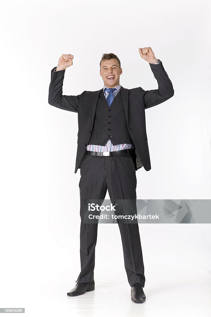 Man in Suit Excited businessman 30-39 Years Stock Photo
