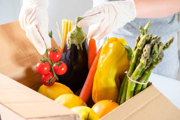 istock Donation box with food 1258154495