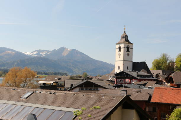 istock View over St. Wolfgang in Austria 1258157508