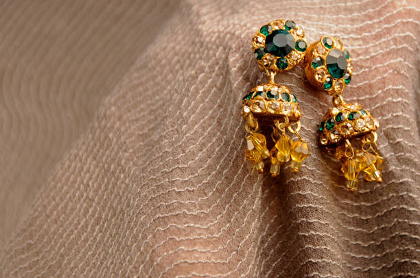 Golden, indian traditional  earrings