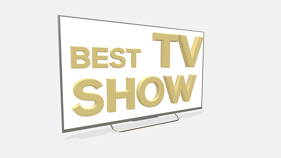 Best Tv Show emblem design illustration on white background