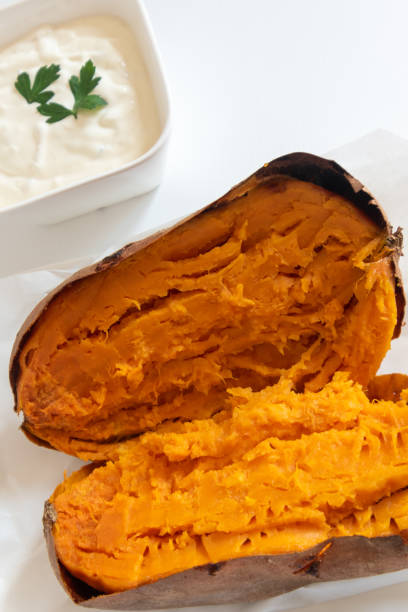 istock Baked sweet potato 1258162821