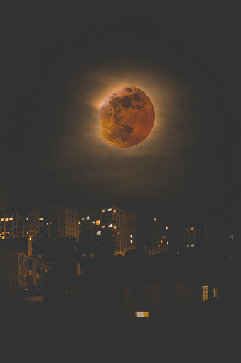 Blood moon eclipse.