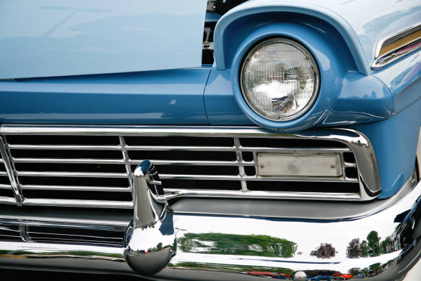 istock Front grille of old car 1258172752