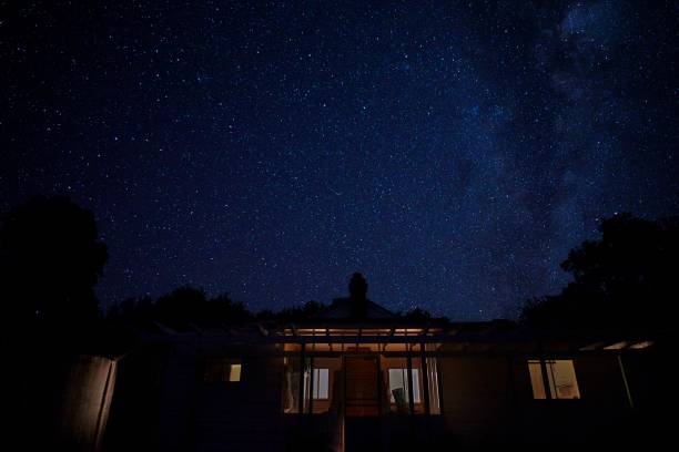 istock Old country house and stars 1258179816