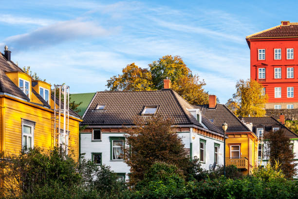Trondheim, Norway - Bakklandet wooden buildings district