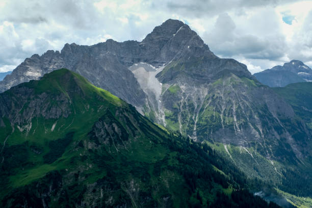 istock Panoramic view over the valley of Kleinwalsertal 1258185444