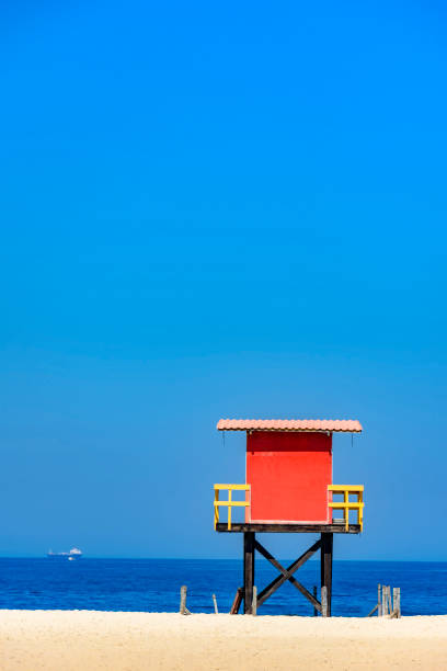 istock Beach rescue cabin Copacabana beach 1258185973