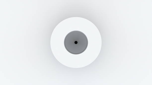 istock 3d render of transformation of a cylinder into a disk. The shape change. Computer generated geometric background 1258186230